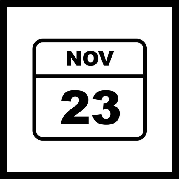 Calendario Con Data Novembre — Vettoriale Stock