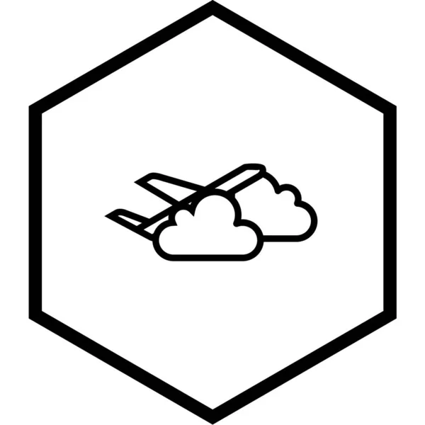 Ilustração Vetorial Ícone Nuvem — Vetor de Stock