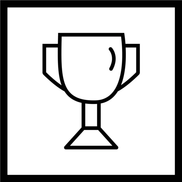 Icono Copa Trofeo Símbolo Del Premio Ganador Ilustración Vectorial — Vector de stock