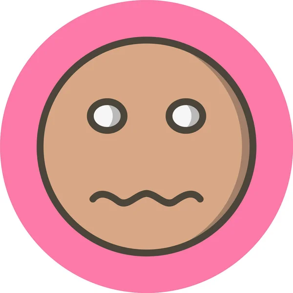 Icône Emoji Nerveuse Arrière Plan Isolé Style Tendance — Image vectorielle