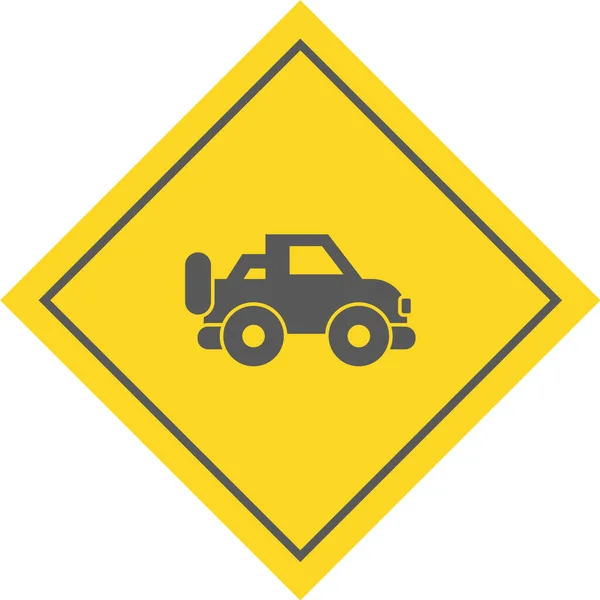 Icona Del Cartello Stradale Simbolo Del Traffico Illustrazione Vettoriale — Vettoriale Stock