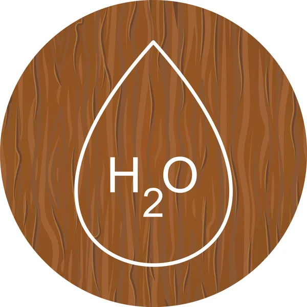 Ikona H2O Modnym Stylu Odosobnione Tle — Wektor stockowy