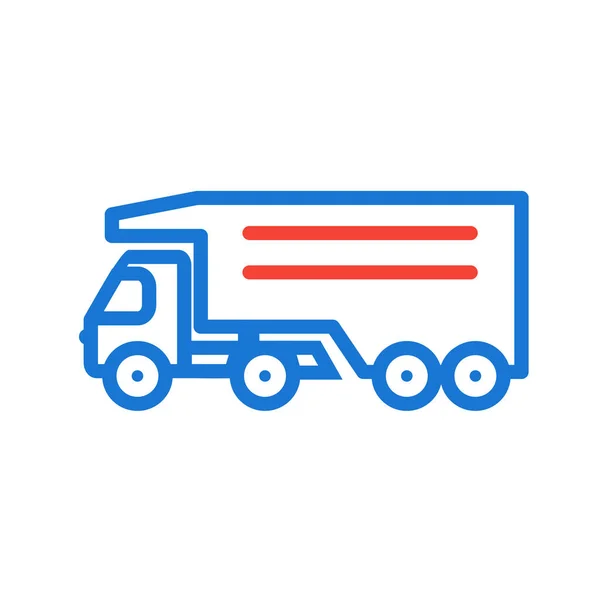 truck icon in flat style isolated on white background vector illustration