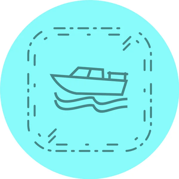 Ship Vector Line Icon — Vector de stoc