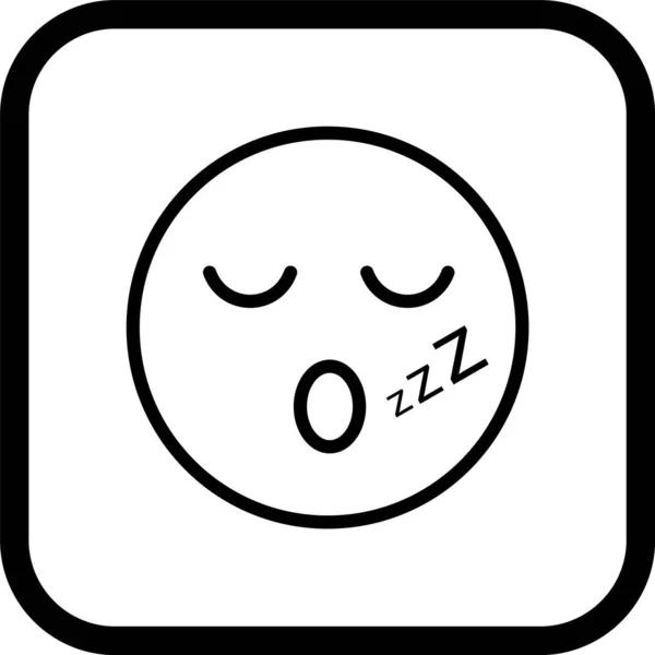 Sleep Emoji Icon Trendy Style Isolated Background — Stock Vector