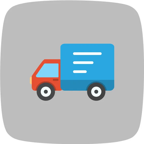 Icono Camión Estilo Negro Aislado Sobre Fondo Blanco Símbolo Transporte — Vector de stock