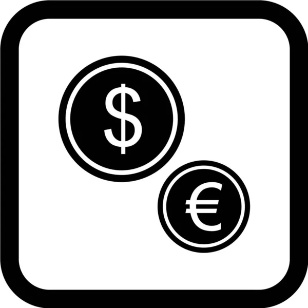 Ícone Vetor Sinal Dólar — Vetor de Stock