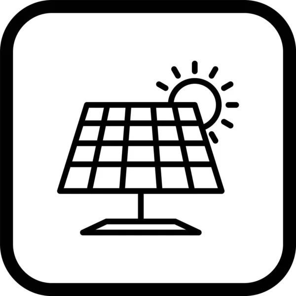 Icona Pannello Solare Stile Tendenza Isolato Sfondo — Vettoriale Stock
