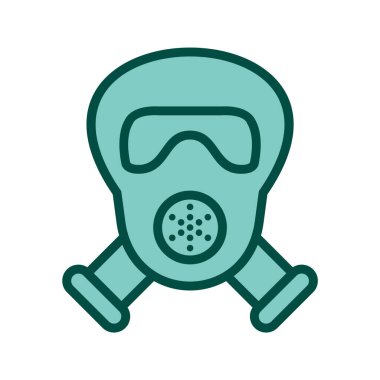 Benzin Maskesi Simgesi Moda Biçiminde İzole Arkaplan