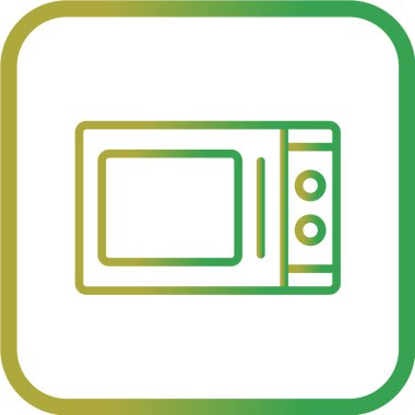 mikrodalga fırın vektör çizimi, basit simge