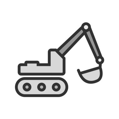 Kazı çizgisi simgesi beyaz arkaplanda izole edildi