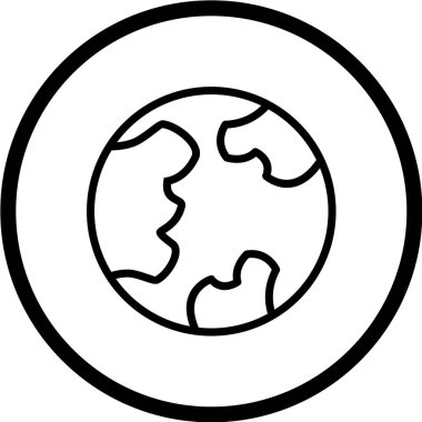 Bir çizgi simgesinin vektör illüstrasyonu