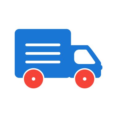 dağıtım kamyonu ikonu vektör çizimi