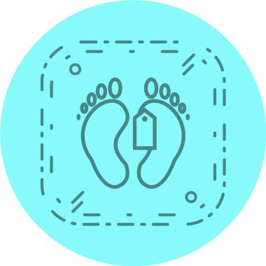 Ayak izlerinin vektör çizimi