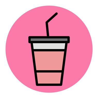  Gıda ve içecek Web ikonu vektör illüstrasyonu