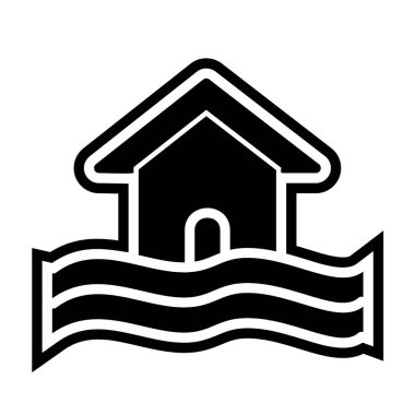 Modern yapı simgesinin vektör illüstrasyonu