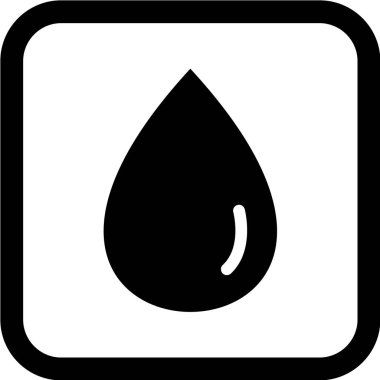 Beyaz arkaplanda su damlası simgesi