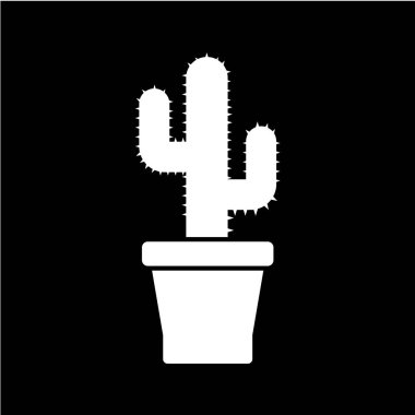 Kaktüs web simgesi vektör illüstrasyonu 