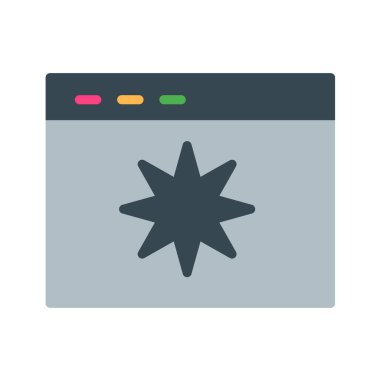 Web sayfasının basit simgesi, vektör illüstrasyonu