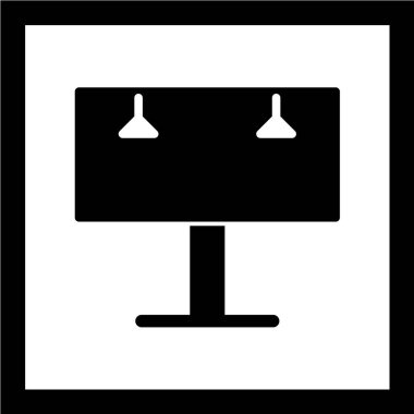 Modern B 'nin vektör illüstrasyonu restoranın ikonundan yoksun