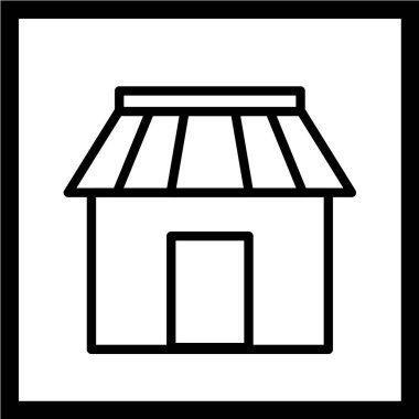 dükkan simgesi vektör illüstrasyonu