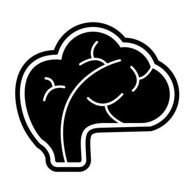 Moda Biçimli Beyin Simgesi İzole Arkaplan