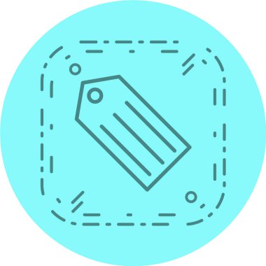 etiket simgesi, vektör çizimi