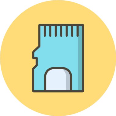 sim kart simgesi, vektör illüstrasyonu