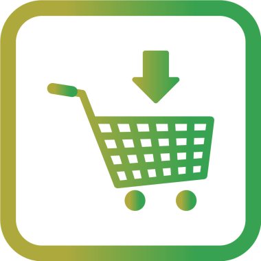 Beyaz arkaplanda alışveriş arabası simgesi