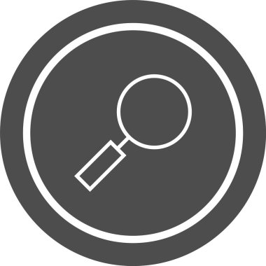 Büyütme Cam Simgesi Moda Biçiminde İzole Arkaplan