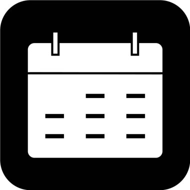 Takvim simgesi, vektör çizimi