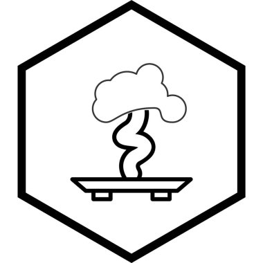 Bonsai Simgesi Moda Tarzı İzole Arkaplan