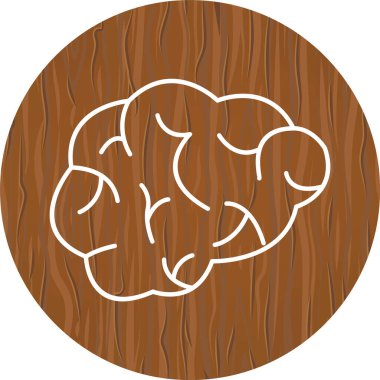 Moda Biçimli Beyin Simgesi İzole Arkaplan     