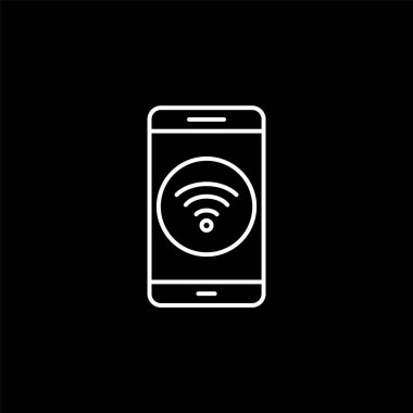 Wifi Mobil Uygulama Simgesi Moda Biçimli İzole Arkaplan