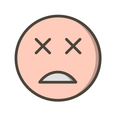 Moda Biçimli Emoji Simgesi İzole Arkaplan 