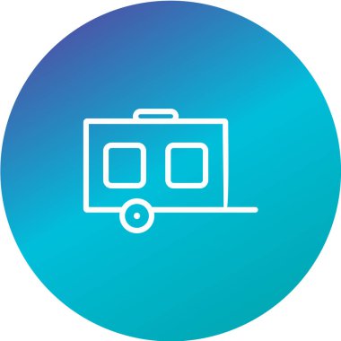 Vektör illüstrasyonu, trenin basit simgesi