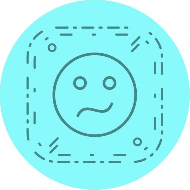 Moda Biçimli Karmaşık Emoji Simgesi İzole Arkaplan          