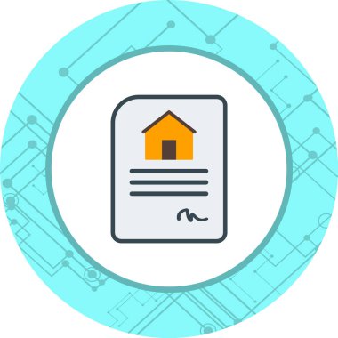 Ev Sözleşmesi Simgesi Moda Biçimli Ayrı Arka Gruplandırma