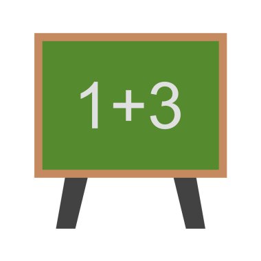 Beyaz arkaplanda karatahta simgesi. vektör illüstrasyonu