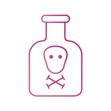 Bir kimyasal laboratuvar simgesinin vektör çizimi