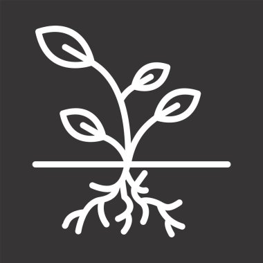 Moda Biçimli Kök Simgesi İzole Arkaplan