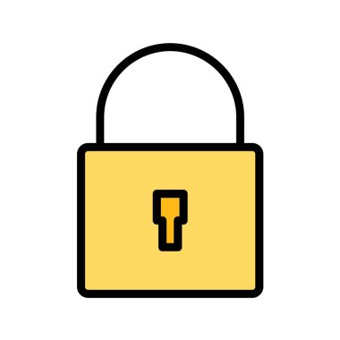 asma kilit ikon vektör çizimi