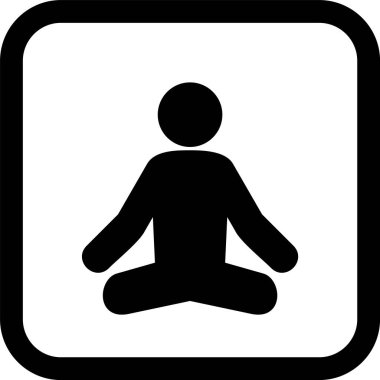 Moda Biçimli Yoga Simgesi İzole Arkaplan