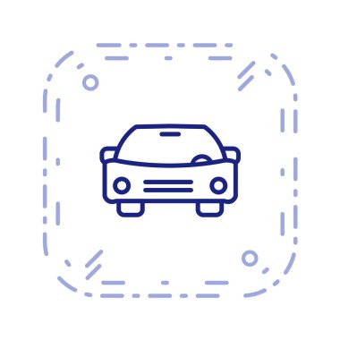 Vektör illüstrasyonu, arabanın basit simgesi