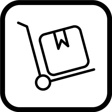 Alışveriş arabası simgesi, vektör illüstrasyonu