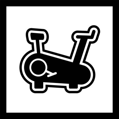 Bisiklet Makinesi Simgesi Moda Biçiminde İzole Arkaplan 