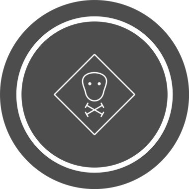 Moda Biçiminde Zehirli Simge İzole Arkaplan      