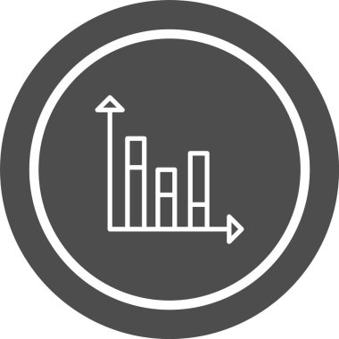 Moda Biçimli İstatistik Simgesi İzole Arkaplan
