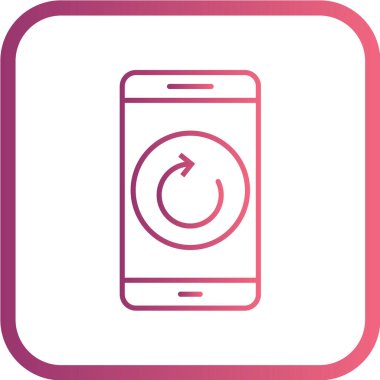 Modern telefon simgesinin vektör illüstrasyonu 