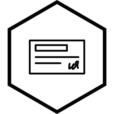 Moda Biçimli İzole Arkaplanda Çek Simgesi